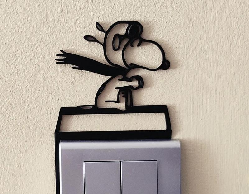 Snoopy Light Switch / Outlet Decoration – 3D Printable Model 4   