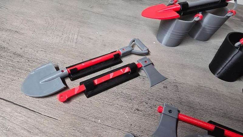 RC Truck Accessories: Shovel, Axe and a Bucket!