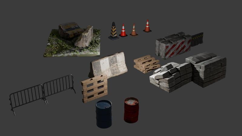 Modern Urban Barriers for Wargames 28mm