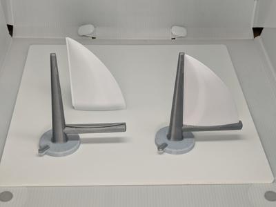 Educational Sailboat Toy With The Sail And Mast Separated