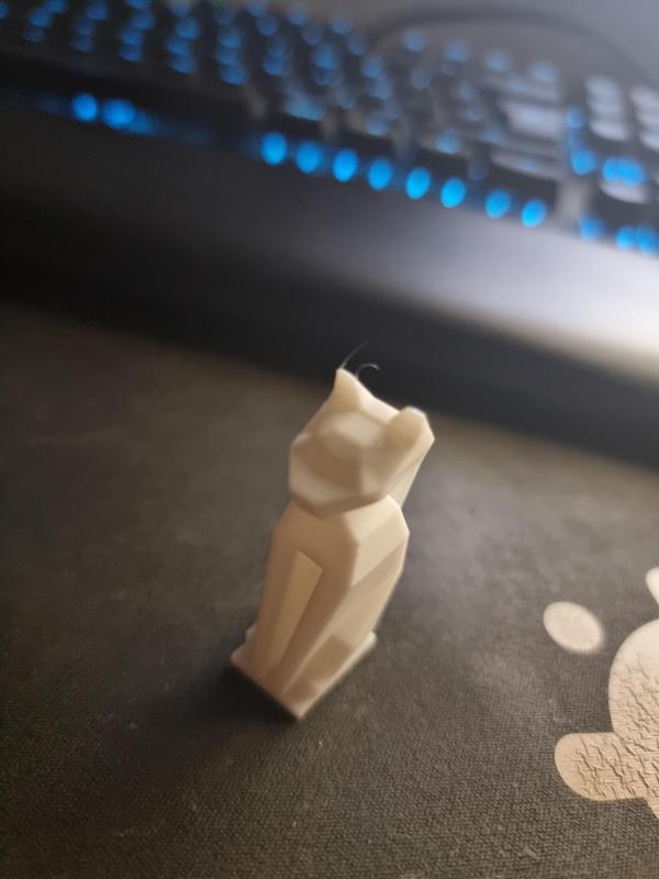 Polygonal cat statue