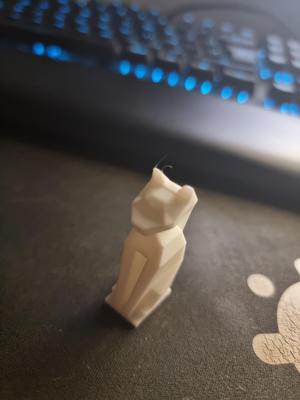 Polygonal cat statue