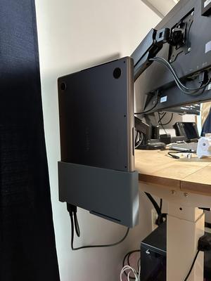 Vertical MacBook Pro 14" Desk Clamp Holder