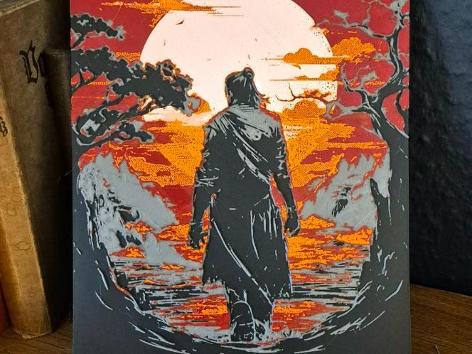 Hue Forge Samurai sunset / Frame included