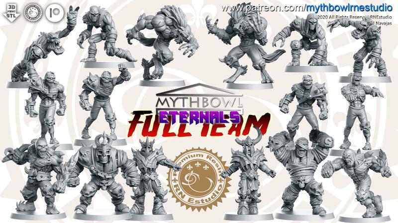 Eternals Team 16 miniatures Fantasy Football 32mm