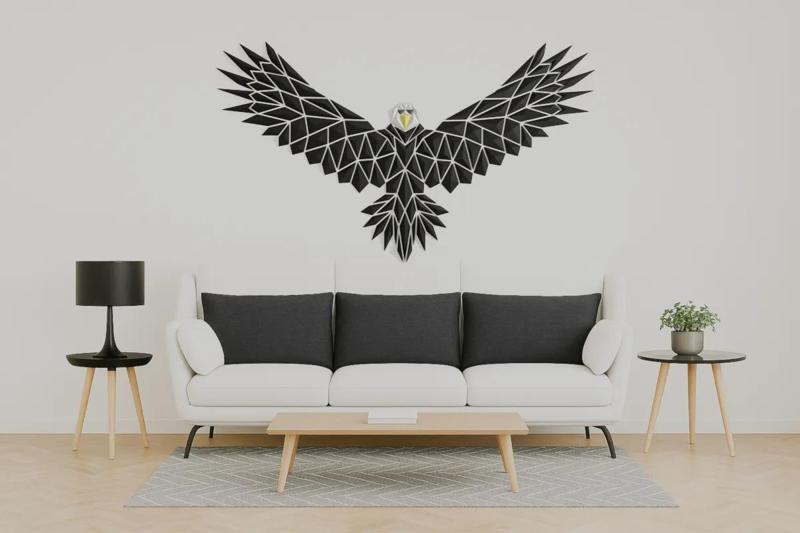 Geometric eagle wall art   