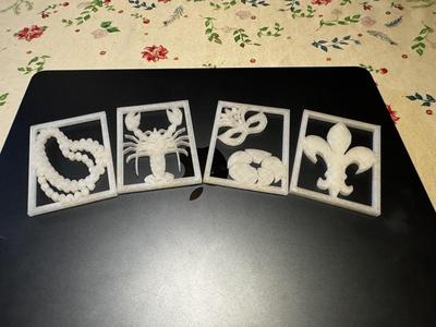 Mardi Gras Panels for Holiday Lantern