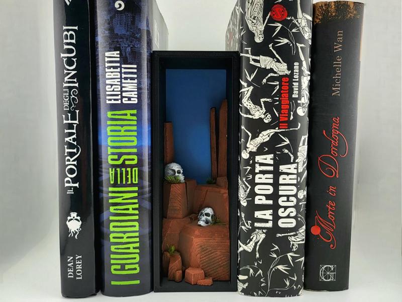 book nook desert skull