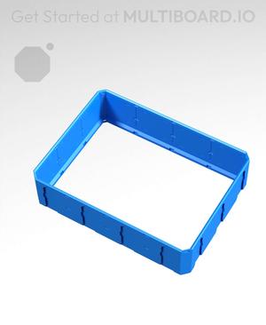 4x3x1 - Topped Multipoint Rail - Standard Click-In Multibin Shell Extension