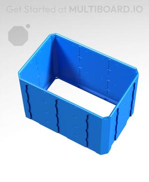 3x2x2 - Topped Multipoint Rail - Standard Click-In Multibin Shell Extension