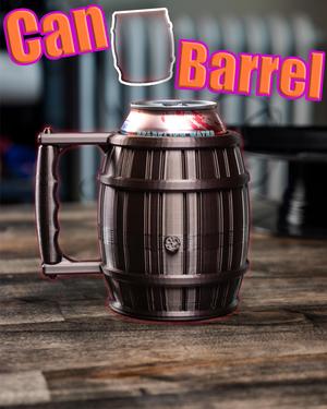 Root Beer Barrel - 12oz Can Coozie aka Stein for your Soda Pop Cans!