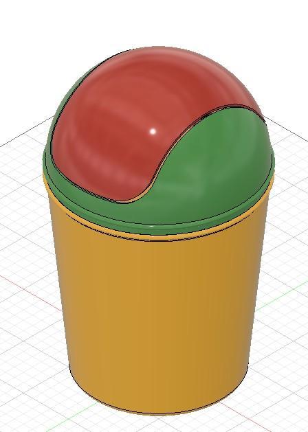 Schwingdeckel-Mülleimer