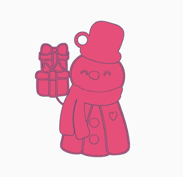 Snowman Earring 2.stl