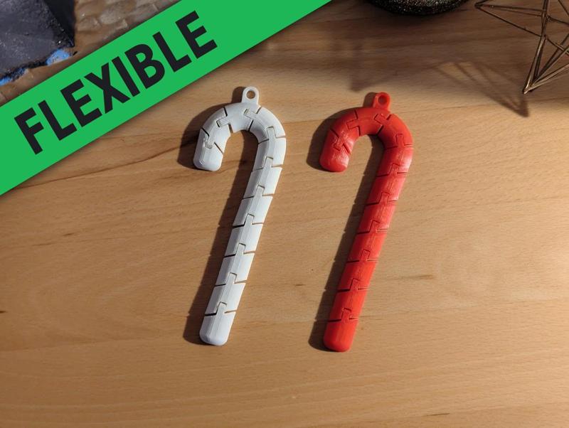 Flexi Candy Cane Christmas Tree Ornament