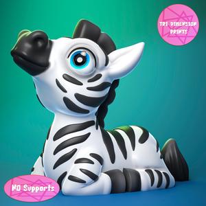 CUTE ZEBRA  (NO SUPPORTS)