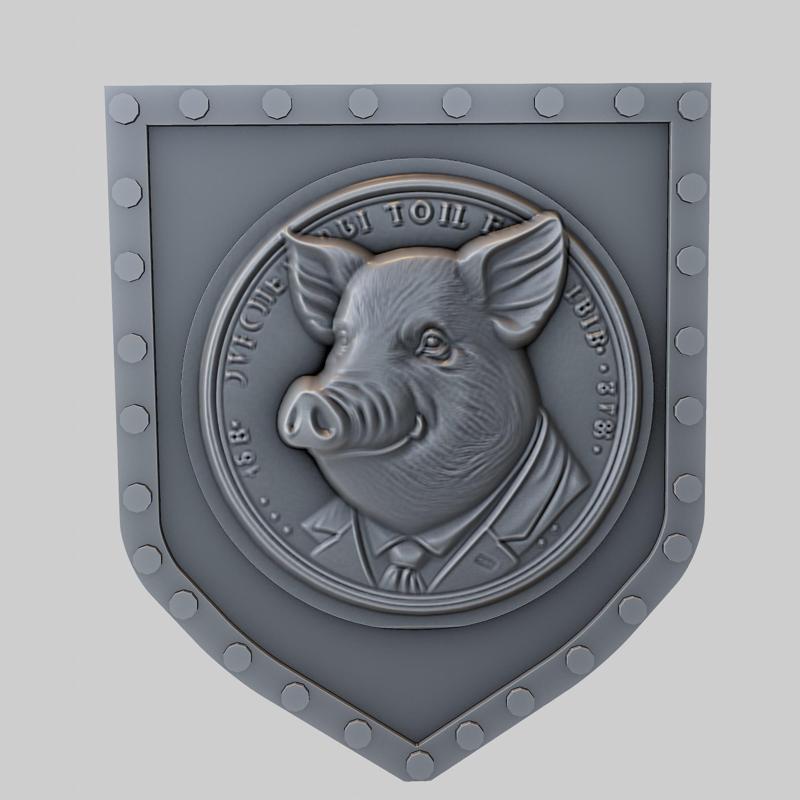 Pig Animal Wall Pig Animal Bust for CNC Router Laser & 3D Printer