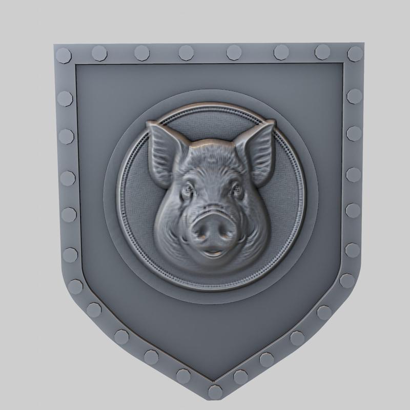 Pig Animal Wall Pig Animal Bust for CNC Router Laser & 3D Printer