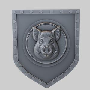 Pig Animal Wall Pig Animal Bust for CNC Router Laser & 3D Printer