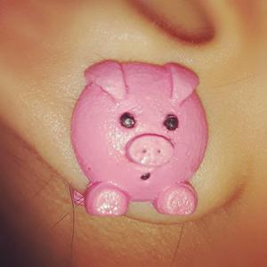 Pig earrings