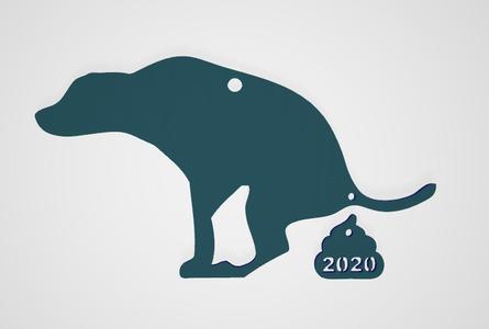 Doggie Dropping a 2020 Ornament