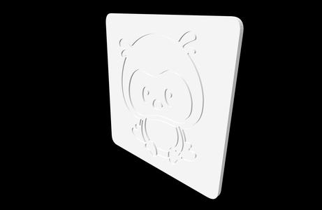 Farm Animals - Sitting Owl - Square Coaster