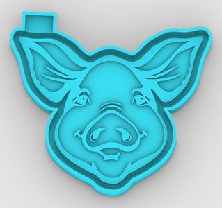 pig 2 - freshie mold - STL for silicone mold