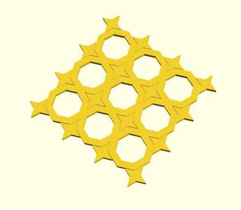 Octagon with Stars (p4m, 2 tiles)