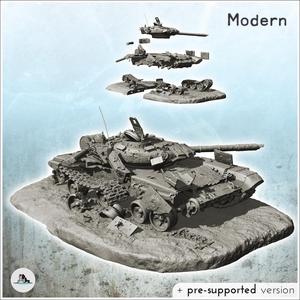 Carcass of Soviet Russian T-72 BM tank (5) - Cold Era Modern Warfare Conflict World War 3