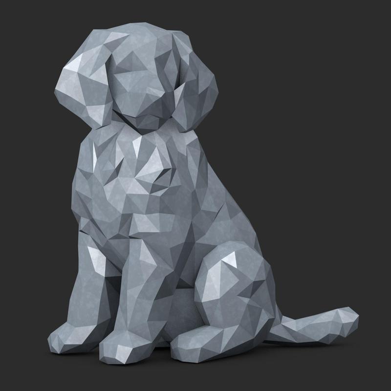 Cute Dog Low Poly