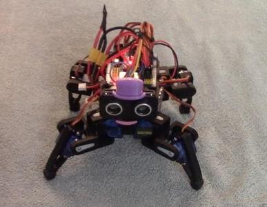 Arduino controlled 2-joint 8-servo 4-legged Walking Robot - Remix
