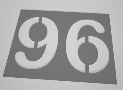 96 Sprayschablone - 96 spray stencil