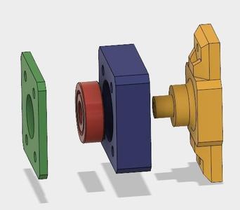 2020 profile 608ZZ rotating mount for 8mm linear slide bushing