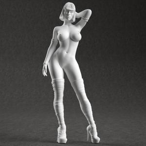 Woman figure clothed and unclothed