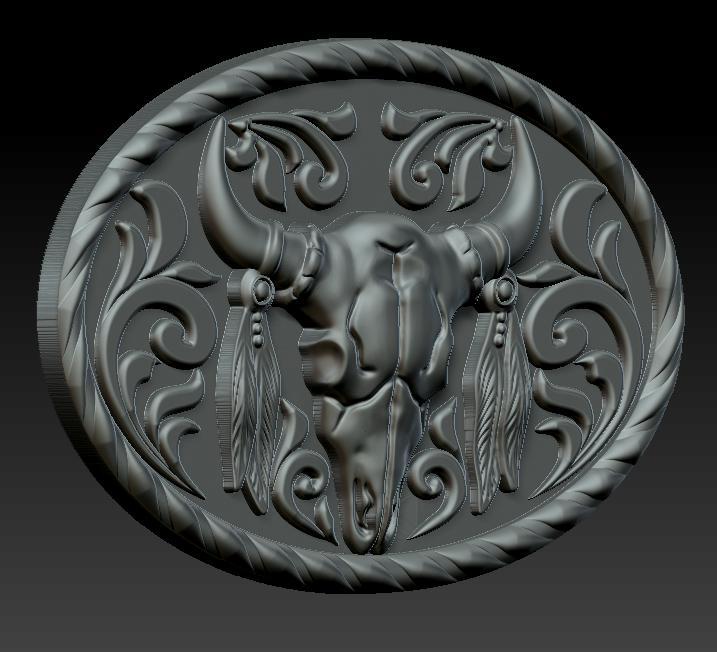 Buffalo Skull Buckle