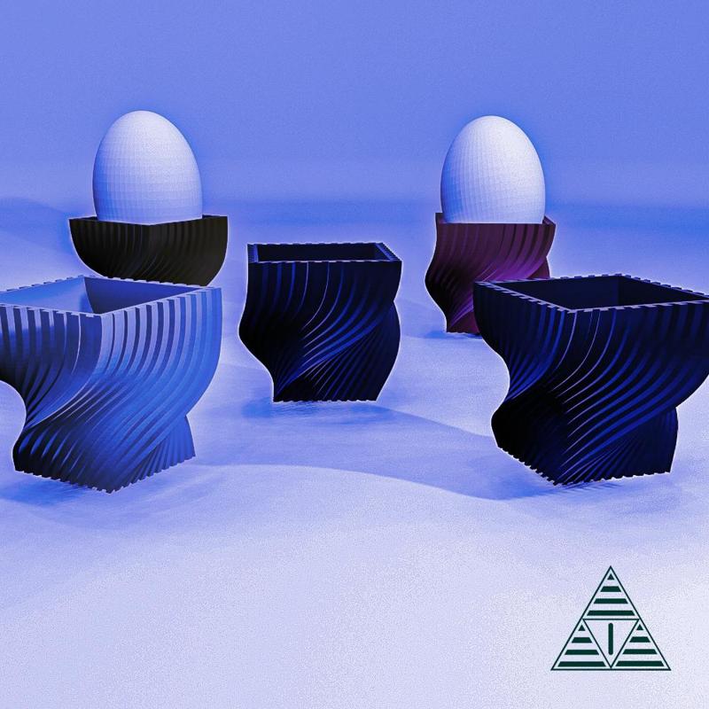 Egg Cup "Unbowed" 3D Print Stl File  | Easter Gift