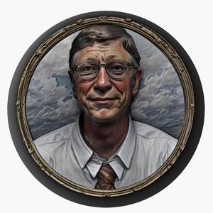 Bill Gates medallion pendant
