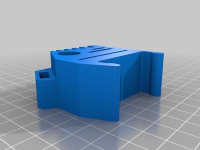 Clean Ender 5 Toolholder With Nozzle Needle Hole and More Space for Scraper