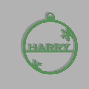 CHRISTMAS BALL NAMES, HARRY AND JESSICA