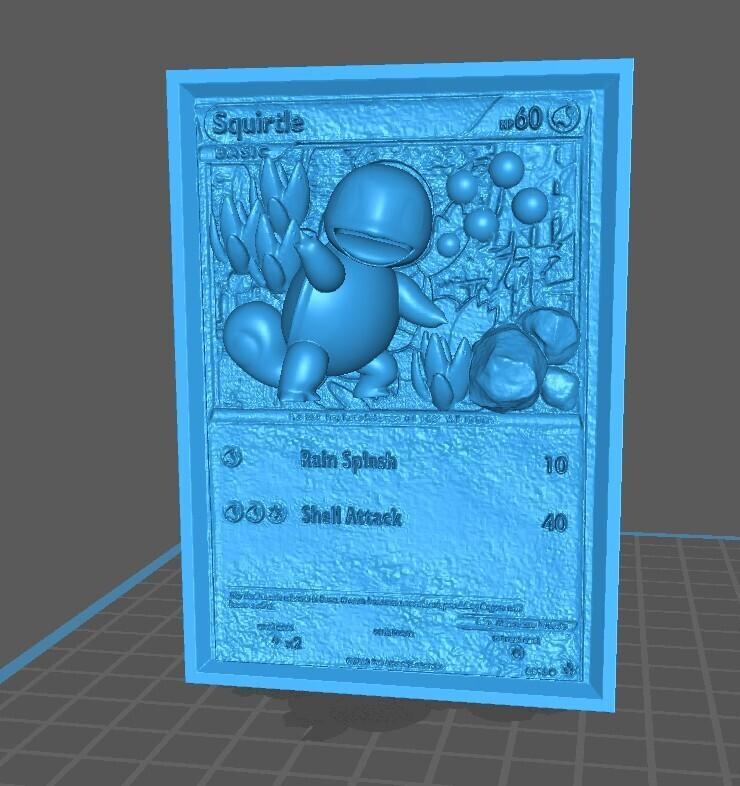 Squirtle 3D Pop Up Card - Pokémon Fan Art STL | Ideal for FDM/Resin