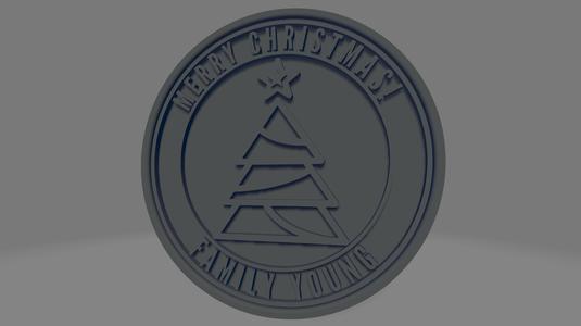 The Young Family’s Personalized Christmas Coaster - Festive and Unique!