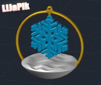 New Year's toys with snowflakes #4-6