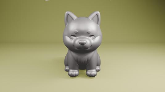Kawaii Shiba Inu STL – Cute 3D Printable Cartoon Dog Figurine for Pet and Anime Lovers