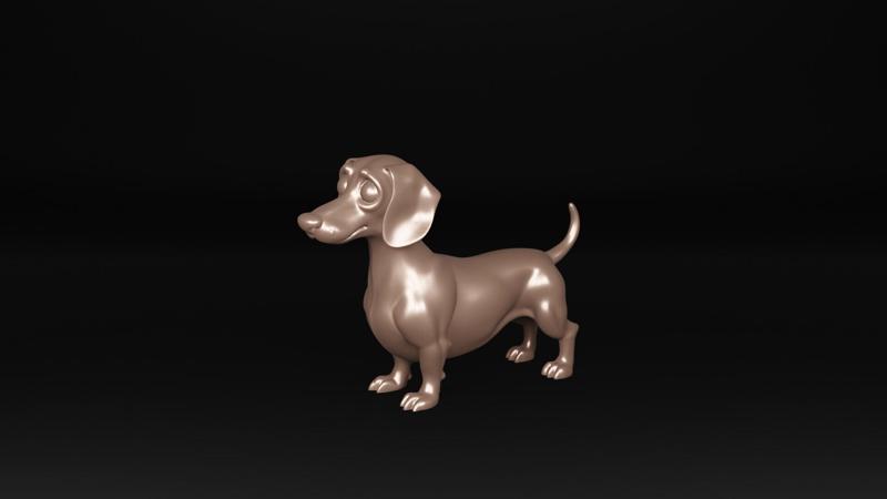 Dachshund Puppy STL – Adorable 3D Printable Dog Model