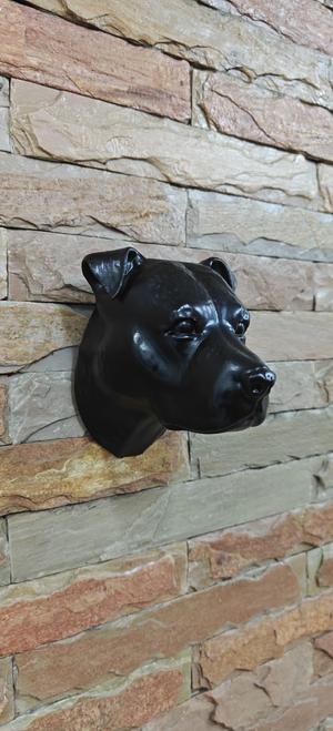 Pitbull dog head wall mount stl