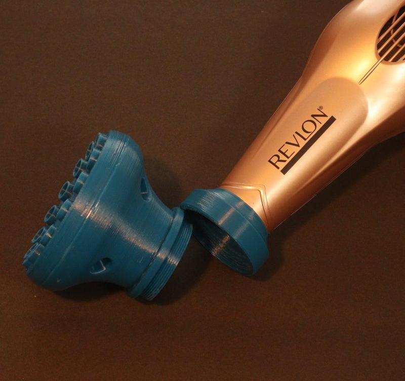Hair Dryer diffuser with screw on adapter