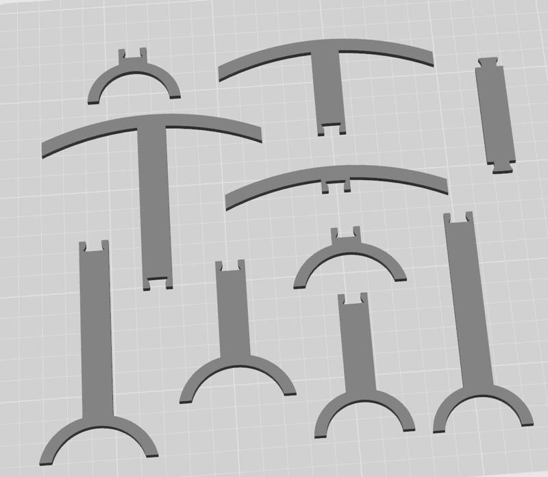 Emperors Children adjustable Deepstrike measuring stick 3 inch , 6 inch, 9 inch for 32mm and 40mm bases and a universal pointy end