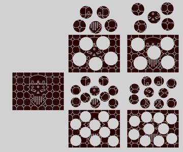 Iron Warriors Chaos Space Marine display bases and topper selection, 2x 32mm 10 man, 2x 40mm 5 man