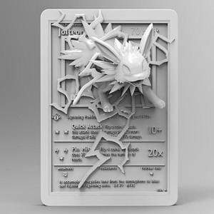 Jolteon 3D Printable Pokémon Card; Pokemon TCG