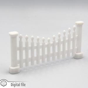 1:12 miniature Low fence 4 modular print