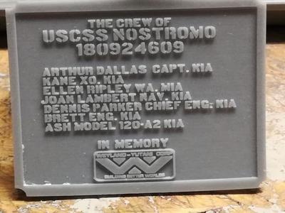 Nostromo Plaque